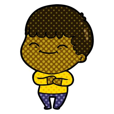 vektör çizim karikatür mutlu çocuk