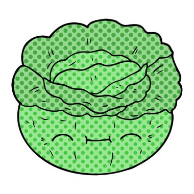 vektör çizim karikatür lahana