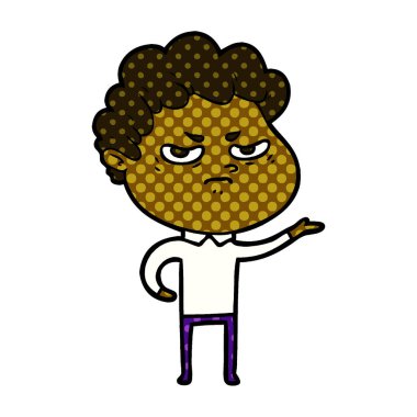 vektör çizim karikatür kızgın adam