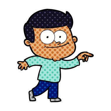 vektör çizim karikatür mutlu adam