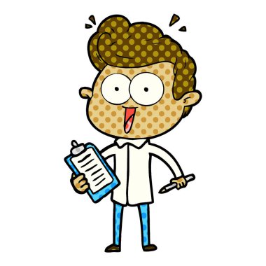  vektör çizim karikatür bakan adam