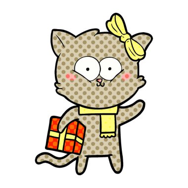 Çizgi film kedisinin vektör çizimi