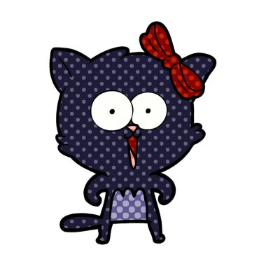 Çizgi film kedisinin vektör çizimi