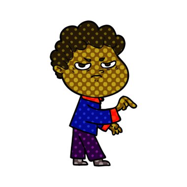 vektör çizim karikatür kızgın adam