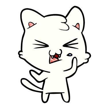 Çizgi film kedisinin vektör çizimi