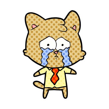 Çizgi film kedisinin vektör çizimi