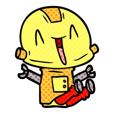 Çizgi film robotunun vektör çizimi