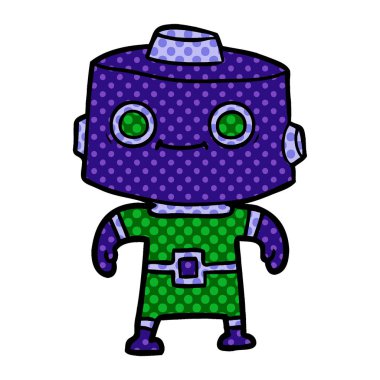 Çizgi film robotunun vektör çizimi