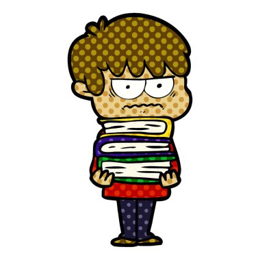 rahatsız çizgi film çocuk vektör çizim