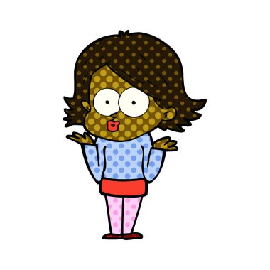 surat asmayı çizgi film kız vektör çizim