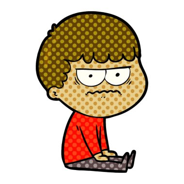 vektör çizim karikatür dostum rahatsız