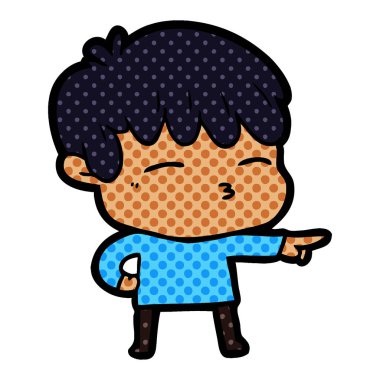 vektör çizim karikatür meraklı çocuk