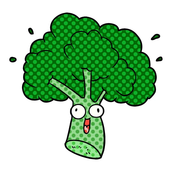 Ilustración Vectorial Brócoli Dibujos Animados — Archivo Imágenes Vectoriales