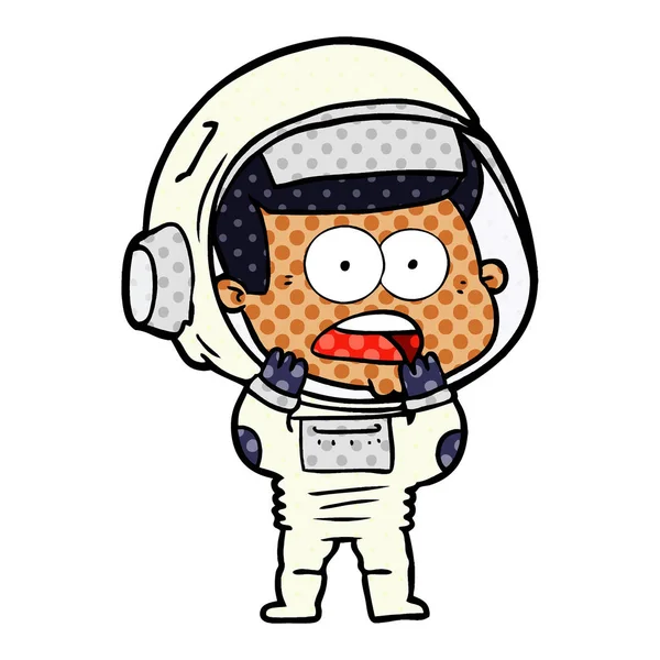 Çizgi film astronotunun vektör çizimi