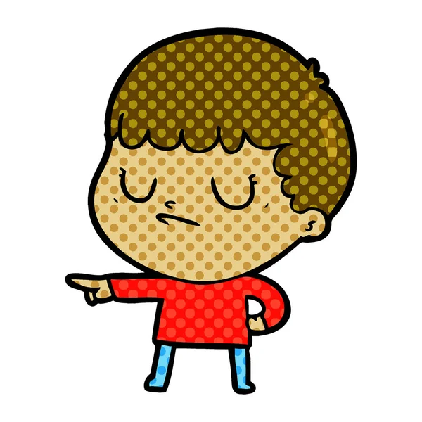 vektör çizim karikatür huysuz çocuk