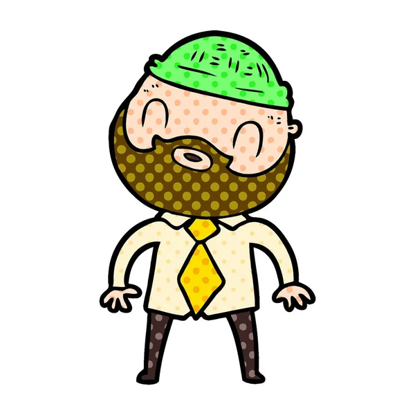 vektör çizim karikatür sakallı adam