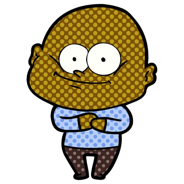 karikatür kel adam bakıyor