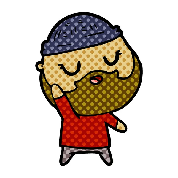 Sakallı sevimli çizgi adam