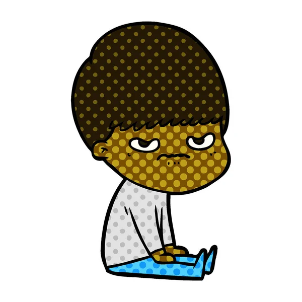 Çizgi film çocuğunun vektör çizimi