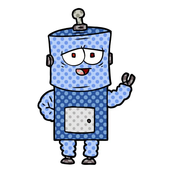 Çizgi film robotunun vektör çizimi