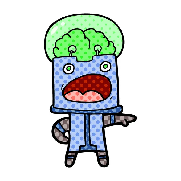 Çizgi film robotunun vektör çizimi