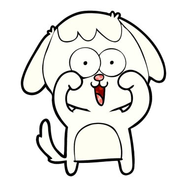 Çizgi film köpeğinin vektör çizimi