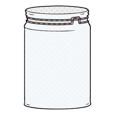 vektör çizim karikatür Cam Kavanoz