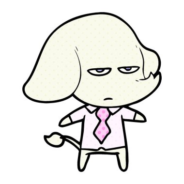 vektör çizim rahatsız çizgi fil