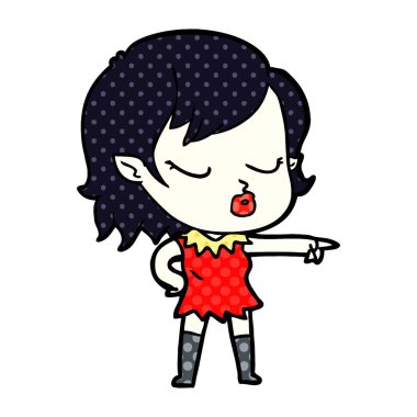 sevimli çizgi vampir kız