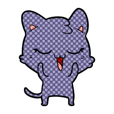 Çizgi film kedisinin vektör çizimi