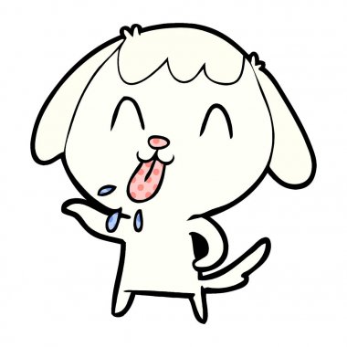 Çizgi film köpeğinin vektör çizimi