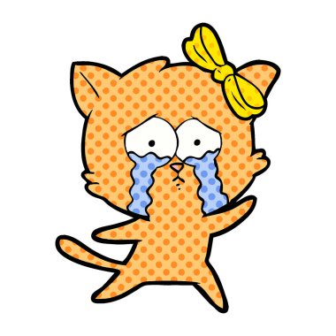 Çizgi film kedisinin vektör çizimi