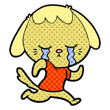 şirin köpek yavrusu ağlayan çizgi film