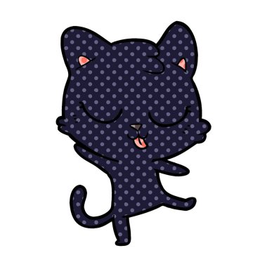 Çizgi film kedisinin vektör çizimi