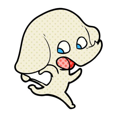 vektör çizim sevimli çizgi fil