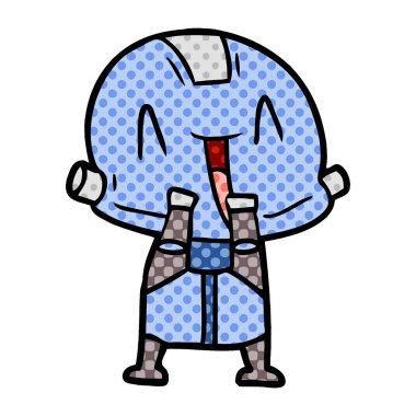 Çizgi film robotunun vektör çizimi