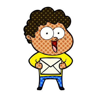 vektör çizim karikatür mutlu adam