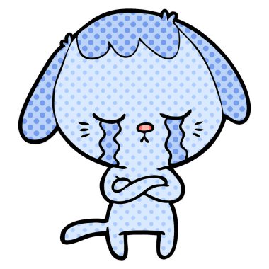 şirin köpek yavrusu ağlayan çizgi film