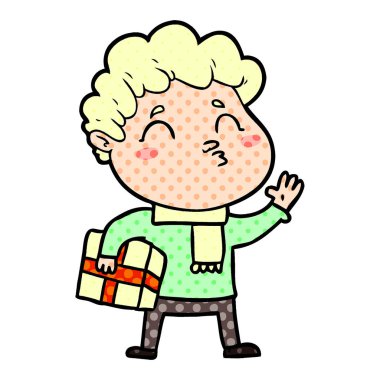 surat asmayı çizgi film adam vektör çizim