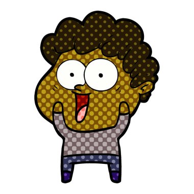 vektör çizim karikatür mutlu adam