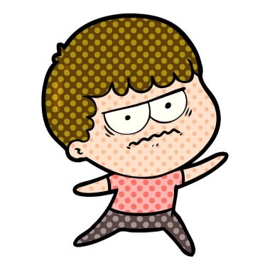 vektör çizim karikatür dostum rahatsız