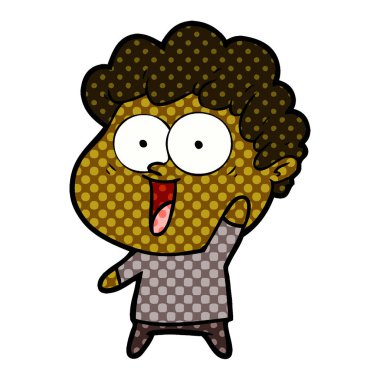 vektör çizim karikatür mutlu adam