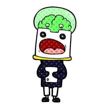 Çizgi film robotunun vektör çizimi