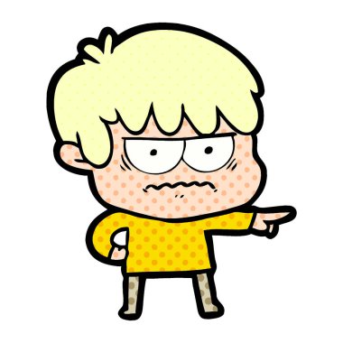 rahatsız çizgi film çocuk vektör çizim