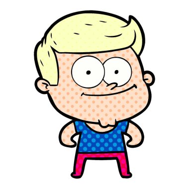 vektör çizim karikatür mutlu adam