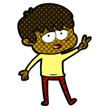 vektör çizim karikatür evlat yorgun