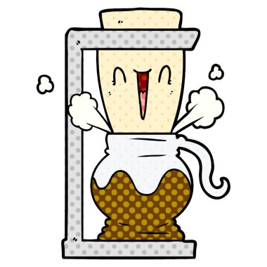 çizgi film kahve makinesi