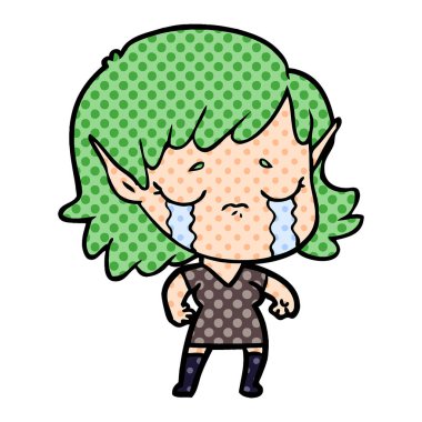 çizgi film ağlayan elf kızı