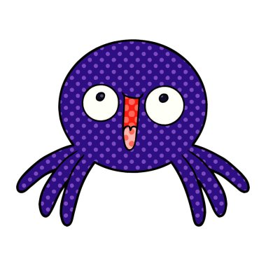 vektör çizim karikatür örümcek