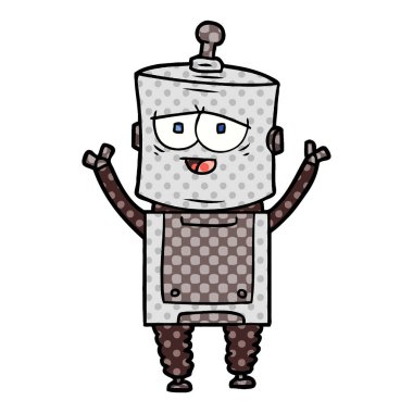 Çizgi film robotunun vektör çizimi